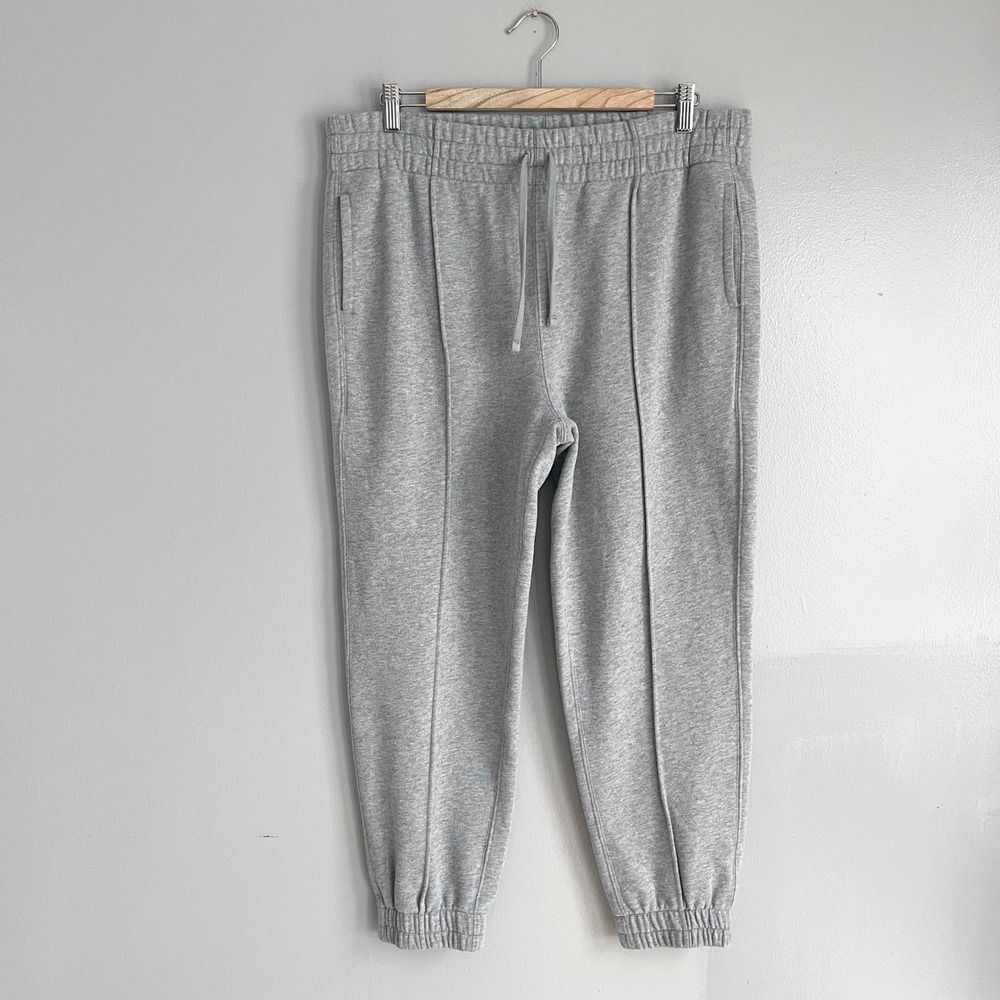 Greyson Womens Archer Jogger Sweatpants Light Gray Heather Size Large 36x25